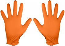 Рукавички робочі/медичні Neo Tools, перфоровані нітрилові, р.XL, 50шт., помаранчевий