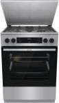 Плита Gorenje комбінована, 71л, 60x60см, дисплей, чавун,з кришкою, програматор IconLed,нерж