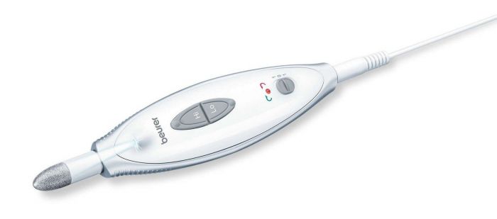 Манікюрний набір Beurer, від мережі, насадок-7, з підсвіткою, біло-сірий