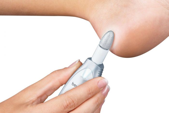 Манікюрний набір Beurer, від мережі, насадок-7, з підсвіткою, біло-сірий