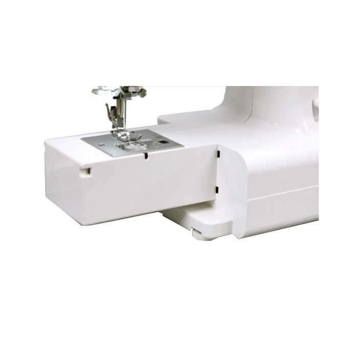 Швейна машина LEADER SILVIA, електромех., 70Вт, 17 шв.оп., петля напівавтомат, з приставним столиком, білий+рожевий