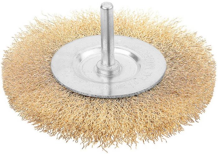 Щітка дискова Tolsen Профі, рифлений дріт 0.3мм, 75мм,  хвостовиком 6.35мм(1/4")