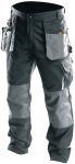 Штани робочі Tolsen, посилена тканина, щільність 260 г/м2, посилений шов, XXL(56), чорно-сірий