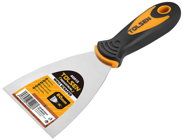 Шпатель Tolsen Профі, 1.1мм, ширина 80мм, сталь, двокомпонентне руків’я