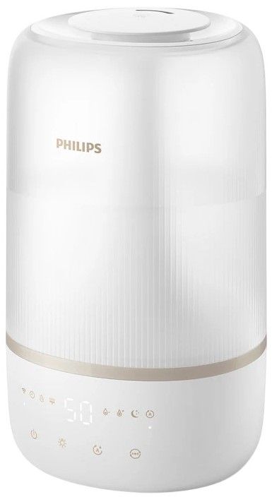 Зволожувач повітря Philips традиційне зволоження Series 1001, 41м2, 3л, 275мл/г, електр. кер-ння, режим сну, нічник, білий