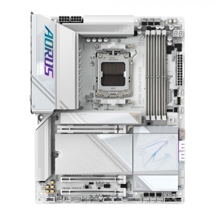 Материнська плата GIGABYTE X870E AORUS PRO ICE sAM5 X870 4xDDR5 M.2 HDMI Wi-Fi BT ATX