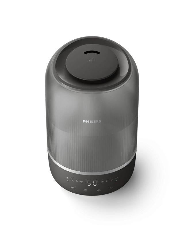 Зволожувач повітря Philips традиційне зволоження Series 1000, 41м2, 3л, 275мл/г, електр. кер-ння, режим сну, нічник, темно-синій