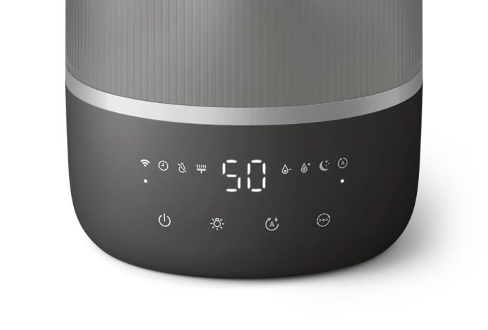 Зволожувач повітря Philips традиційне зволоження Series 1000, 41м2, 3л, 275мл/г, електр. кер-ння, режим сну, нічник, темно-синій