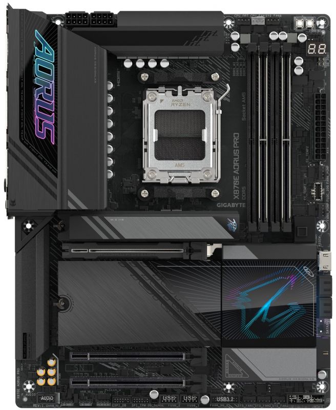Материнська плата GIGABYTE X870E AORUS PRO sAM5 X870 4xDDR5 M.2 HDMI DP Wi-Fi BT ATX