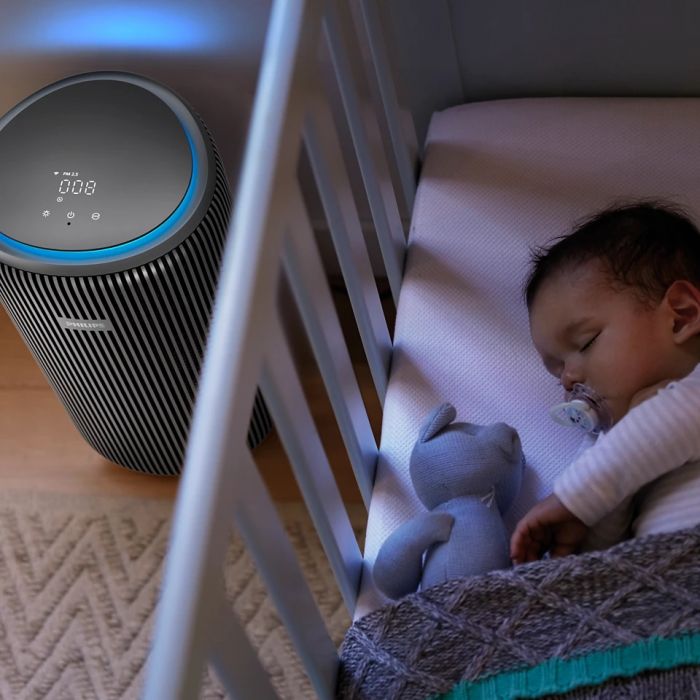Очисник повітря Philips PureProtect 3200, 135м2, 520м3/год, HEPA +вугільний фільтр, Wi-Fi, 5 режими, синьо-сірий