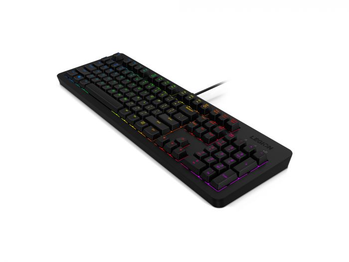 Клавіатура мембранна Lenovo Legion K300 104key, USB-A, EN/UKR, RGB, чорний