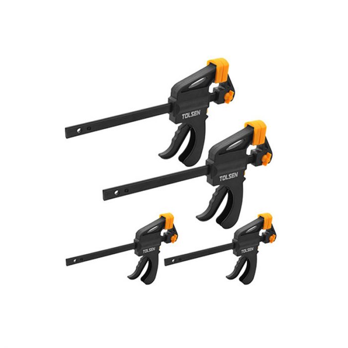 Струбцина Tolsen, набір 4шт, 4" 2шт, 6" 2 шт, храповий механізм, пластик