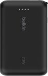 Акумулятор портативний літій-іонний Power Bank Belkin 10000мА·год, 20Вт, з інтегрованим кабелем USB-C, чорний