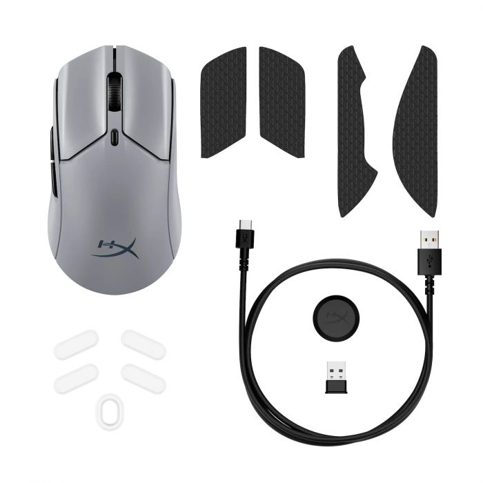 Миша HyperX Pulsefire Haste 2 Pro, RGB, USB-A/WL/BT, сірий