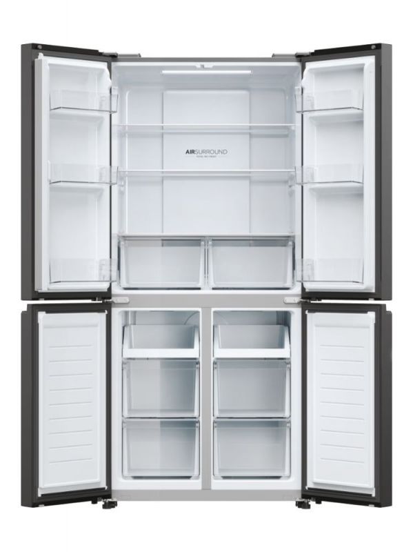 Холодильник Haier багатодверний, 181.5x83.3х65, холод.відд.-311л, мороз.відд.-156л, 4дв., А+, NF, інв., дисплей, чорний