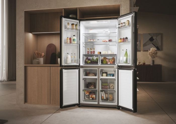 Холодильник Haier багатодверний, 181.5x83.3х65, холод.відд.-311л, мороз.відд.-156л, 4дв., А+, NF, інв., дисплей, чорний