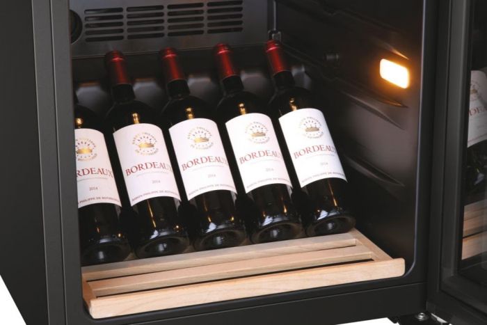 Холодильник Haier для вина, 82x49.7х58, холод.відд.-118л, зон - 1, бут-49, ST, дисплей, чорний