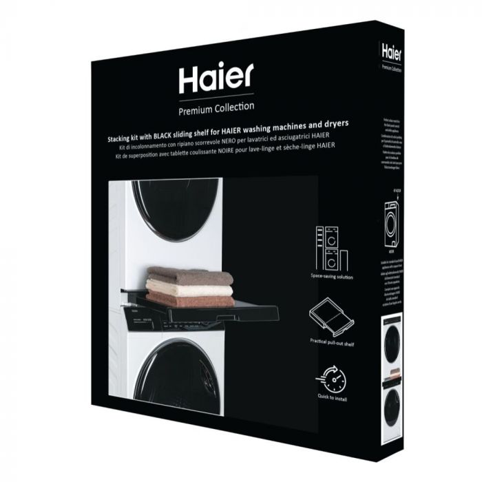 Комплект монтажний Haier для з'єднання пральної машини з сушильною машиною, 47-60см, білий