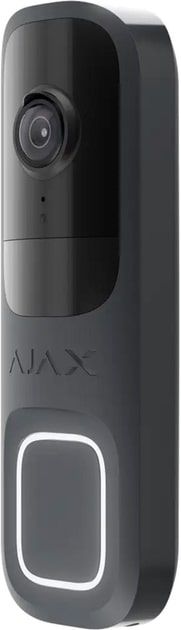 Відеодзвінок Ajax Doorbell, універсальне встановлення, 4 мп, 155° вертикальний 90° горизонтальний, іч 6м, дальнісь виявлення руху 4м, штучний інтелект, wi-fi, graphite