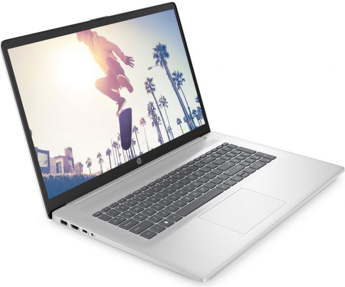 Ноутбук HP 17-cn4012ua 17.3" FHD IPS AG, Intel 3-100U, 16GB, F512GB, UMA, DOS, сріблястий