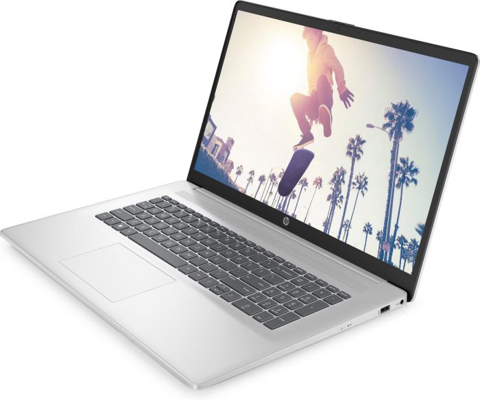 Ноутбук HP 17-cn4012ua 17.3" FHD IPS AG, Intel 3-100U, 16GB, F512GB, UMA, DOS, сріблястий