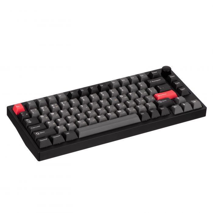 Клавіатура механічна Lemokey  P1 Pro 84Key, Keychron Super Banana, WL/BT/USB-A, QMK/VIA, Hot-Swap, EN/UKR, RGB,  Knob, Carbon Black