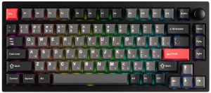 Клавіатура механічна Lemokey  P1 Pro 84Key, Keychron Super Banana, WL/BT/USB-A, QMK/VIA, Hot-Swap, EN/UKR, RGB,  Knob, Carbon Black