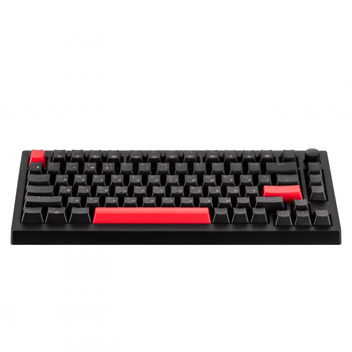 Клавіатура механічна Lemokey  X4 84Key, Keychron Brown, USB-A, QMK/VIA, EN/UKR, Red led, чорний