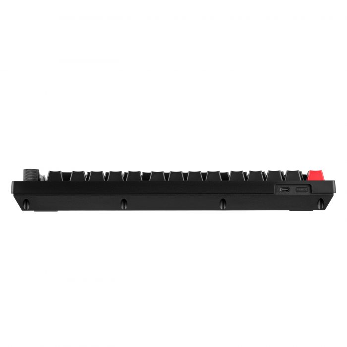 Клавіатура механічна Lemokey  X4 84Key, Keychron Brown, USB-A, QMK/VIA, EN/UKR, Red led, чорний