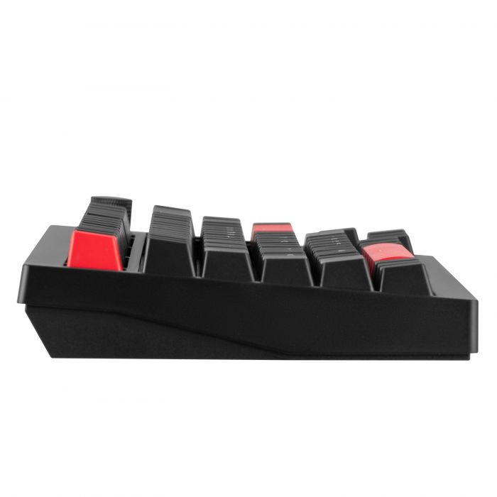 Клавіатура механічна Lemokey  X4 84Key, Keychron Brown, USB-A, QMK/VIA, EN/UKR, Red led, чорний