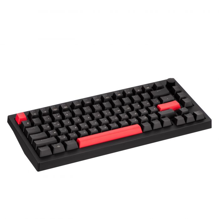 Клавіатура механічна Lemokey  X4 84Key, Keychron Brown, USB-A, QMK/VIA, EN/UKR, Red led, чорний