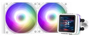 Система рідинного оxолодження  Zalman Alpha 2DS A24 ARGB, LGA1851, 1700, 1200, 115x, AM5, AM4, TDP 320W, білий