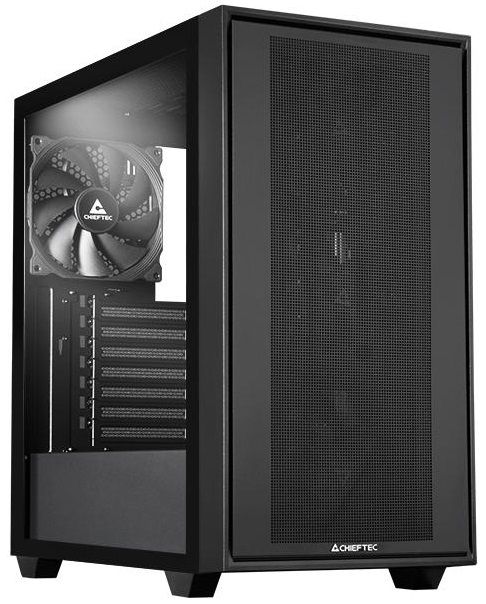 Корпус CHIEFTEC Gaming Night Hunter, без БЖ, 2xUSB3.0, 1xUSB3.2 Gen2 Type-C, 4x140мм, VGA 425мм, LCS ready, TG Side panel, EATX, чорний