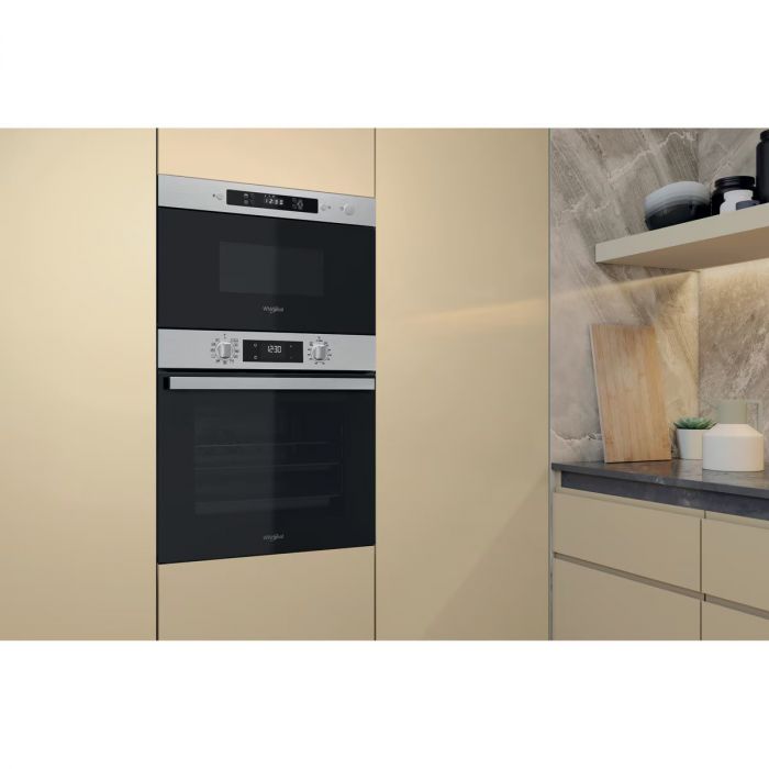 Мікрохвильова піч Whirlpool вбудована, 22л, електронне упр., 750Вт, дисплей, нерж