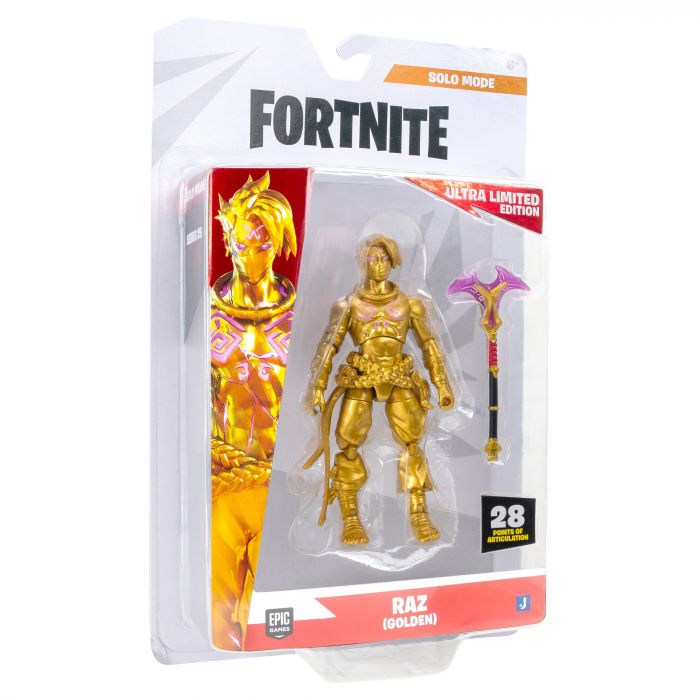 Колекційна фігурка Fortnite Solo Mode Raz (Golden) (Ultra Limited Edition), 10см