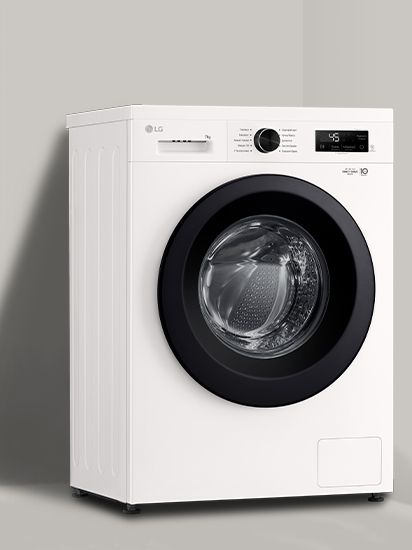 Пральна машина LG фронтальна, 7кг, 1200, A+++, 44см, дисплей, пара, інвертор, білий