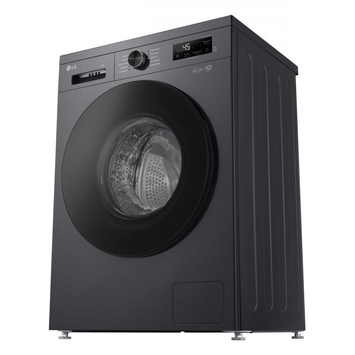 Пральна машина LG фронтальна, 7кг, 1200, A+++, 44см, дисплей, пара, інвертор, чорний
