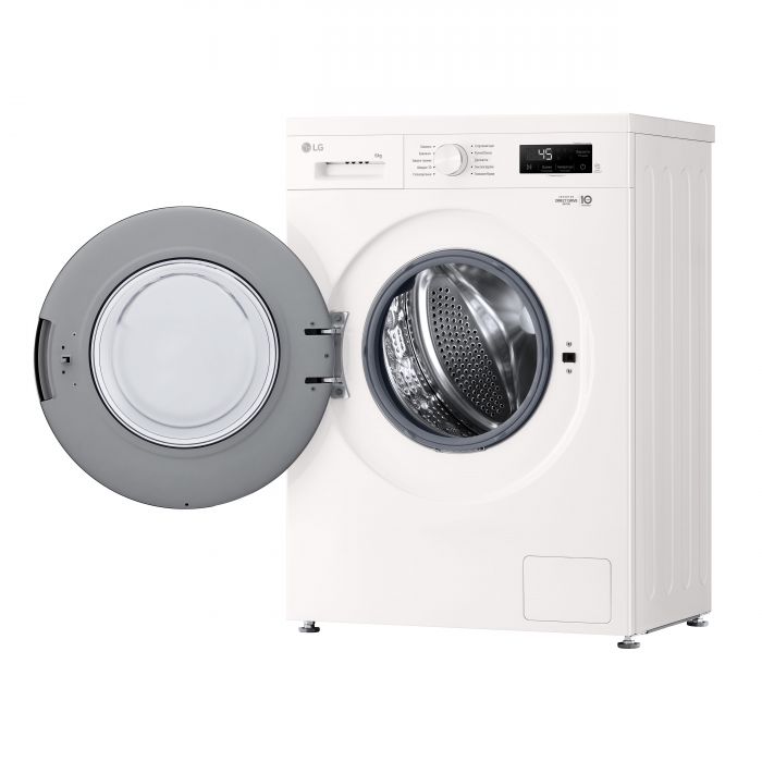 Пральна машина LG фронтальна, 6кг, 1200, A+++, 44см, дисплей, пара, інвертор, білий