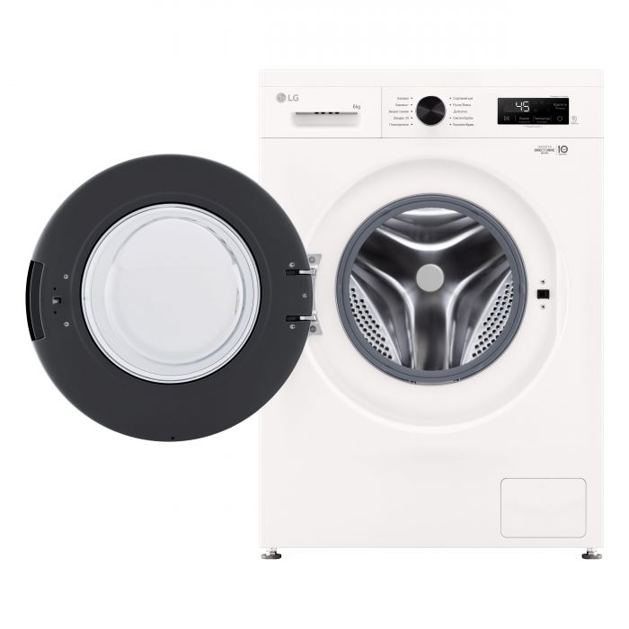 Пральна машина LG фронтальна, 6кг, 1200, A+++, 44см, дисплей, пара, інвертор, білий