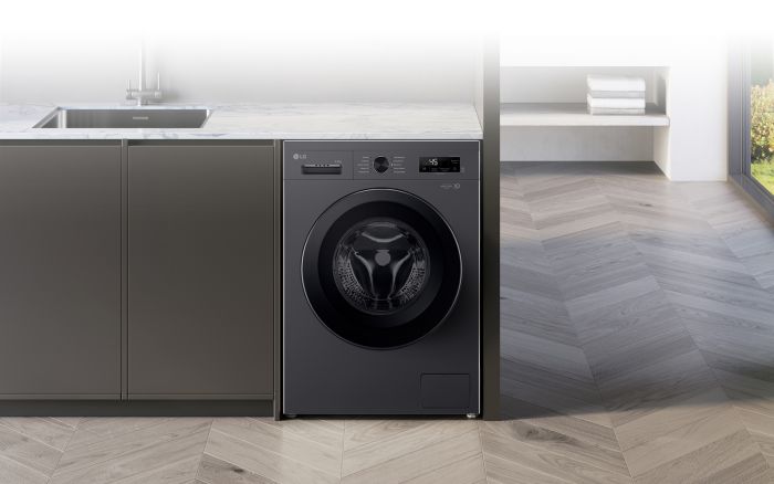 Пральна машина LG фронтальна, 6.5кг, 1200, A+++, 44см, дисплей, пара, інвертор, чорний