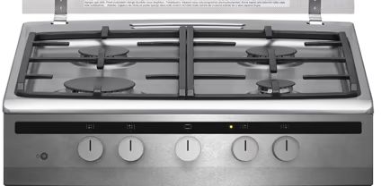 Плита Hansa газова, 56л, 60x60см, чавун, нерж