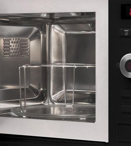 Мікрохвильова піч Hansa вбудовувана, 20л, електр.управл., 800Вт, гриль, дисплей, відкр.кнопкою, чорний