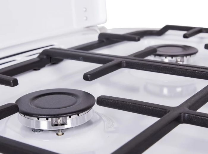 Плита Hansa комбінована, 62л, 50x60см, конвекція, чавун, білий