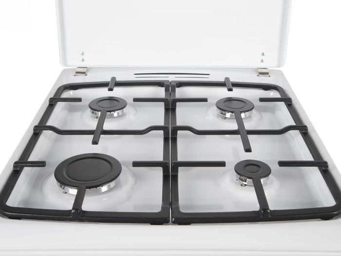 Плита Hansa комбінована, 65л, 50x60см, дисплей, конвекція, чавун, білий