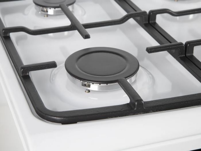 Плита Hansa комбінована, 65л, 50x60см, дисплей, конвекція, чавун, білий