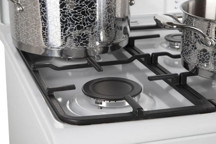 Плита Hansa комбінована, 65л, 50x60см, дисплей, конвекція, чавун, білий