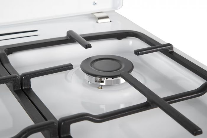 Плита Hansa комбінована, 65л, 50x60см, дисплей, конвекція, чавун, білий