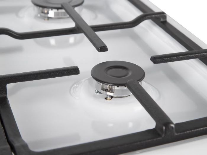 Плита Hansa комбінована, 65л, 50x60см, дисплей, конвекція, чавун, білий