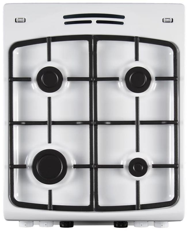 Плита Hansa комбінована, 65л, 50x60см, дисплей, конвекція, чавун, білий