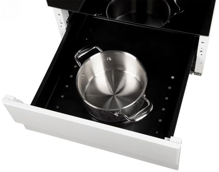 Плита Hansa комбінована, 65л, 50x60см, дисплей, конвекція, чавун, білий